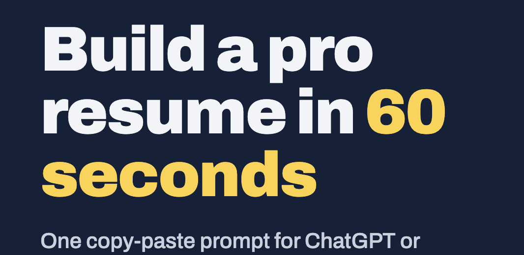 How to Create a Professional Resume in 60 Seconds with AI (Free Prompt)